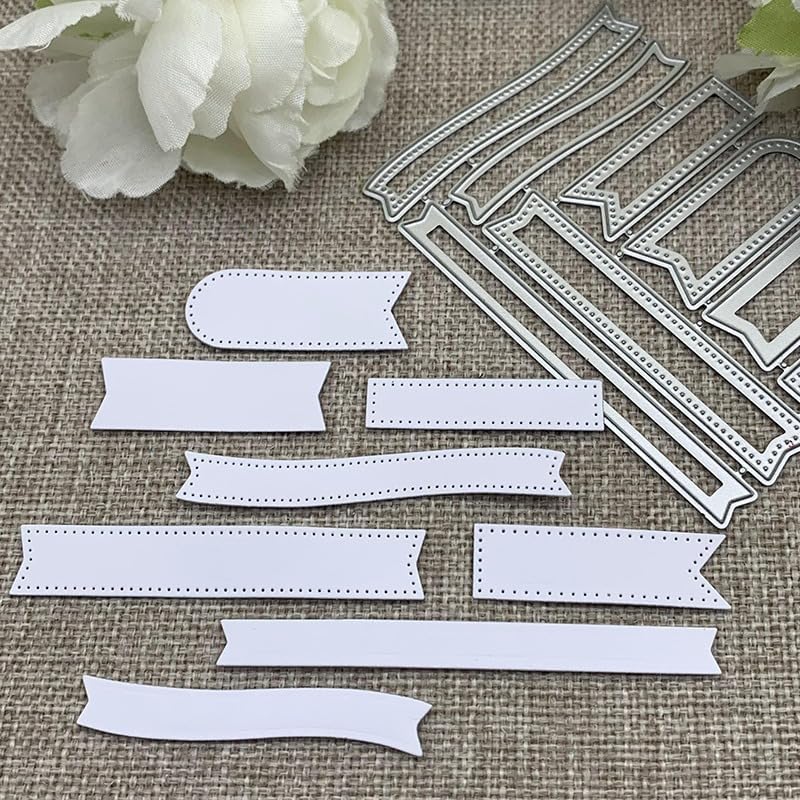 Lapoo 3D Backgrounds Frame Metal Cutting Die for Scrapbooking, New Cutting Dies DIY Album Card Making Decor Paper Craft Metal Die Cuts Party Wedding Decorations (Text Box 3.8 x 2.9 in) - Image 1